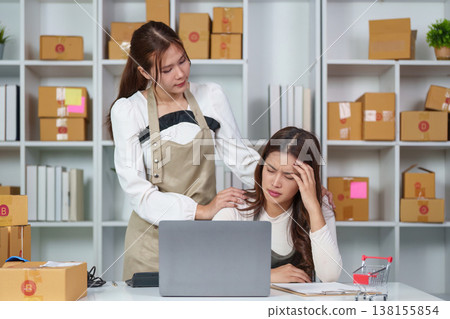 E-commerce team managing stress in the workplace E-commerce team managing stress in the workplace 138155854
