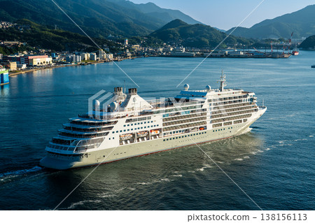 Nagasaki Port Passenger Ship Departure (Silver Moon) from Megami Bridge [Nagasaki City] 138156113