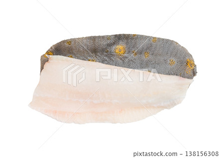 Fresh plaice flatfish fillet with skin isolated on white background raw seafood ingredient Fresh plaice flatfish fillet with skin isolated on white background raw seafood ingredient 138156308