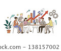 Illustration of someone working at a table 138157002