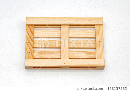 Industrial wooden euro pallet 138157285