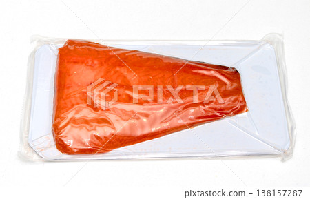 Packed smoked salmon Packed smoked salmon 138157287