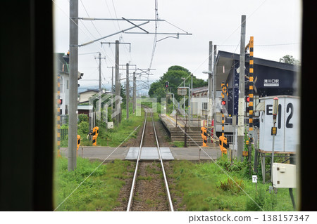 Scenery from Kunebetsu Station to Kamiiso Station on the Hokkaido Southern Isaribi Railway Line Scenery from Kunebetsu Station to Kamiiso Station on the Hokkaido Southern Isaribi Railway Line 138157347