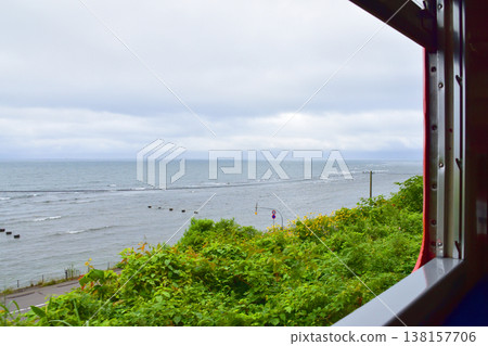 北海道南部伊沙裡比鐵道上磯站至大島東別站沿途風景 138157706