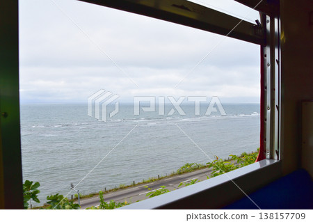 北海道南部伊沙裡比鐵道上磯站至大島東別站沿途風景 138157709