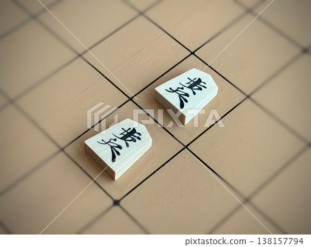 The image of the illegal move "double pawn" in shogi. The image of the illegal move "double pawn" in shogi. 138157794