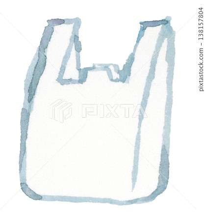 Plastic bag (hand-painted watercolor) Plastic bag (hand-painted watercolor) 138157804