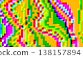 Pixel Sorting Pattern with Neon Colors and Glitch Distortion 138157894
