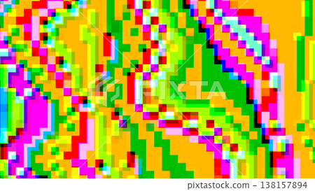 Pixel Sorting Pattern with Neon Colors and Glitch Distortion Pixel Sorting Pattern with Neon Colors and Glitch Distortion 138157894