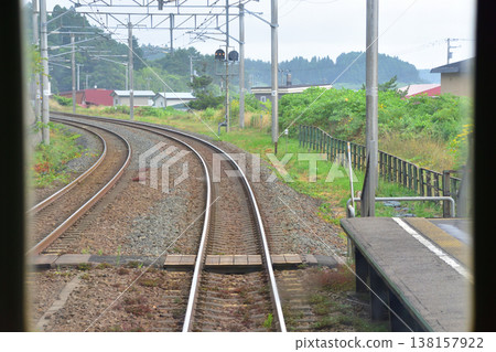 北海道南部伊沙裡比鐵道大島東別站至泉澤站沿途風景 138157922