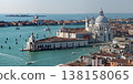 Sunlit panoramic view of Venice Grand Canal and basilica 138158065