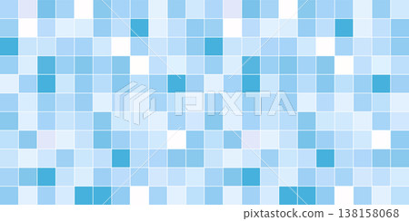 Blue pool tile mosaic pattern with square grid and random color variation Blue pool tile mosaic pattern with square grid and random color variation 138158068