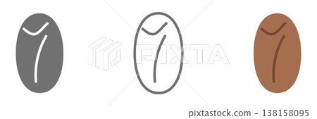 Date icon set: Three types of fruit icons: black and white, line art, and color. Date icon set: Three types of fruit icons: black and white, line art, and color. 138158095