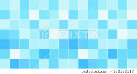 Blue pool tile mosaic pattern with square grid and soft color variation background Blue pool tile mosaic pattern with square grid and soft color variation background 138158117