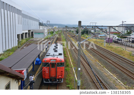 北海道南部伊沙裡比鐵道泉澤站至木古內站沿途風景 138158305