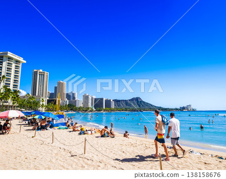 Hawaii Waikiki Beach and Diamond Head Hawaii Waikiki Beach and Diamond Head 138158676