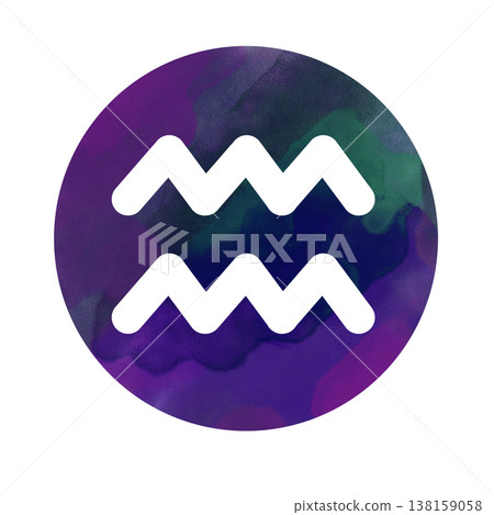 Aquarius constellation symbol Aquarius constellation symbol 138159058