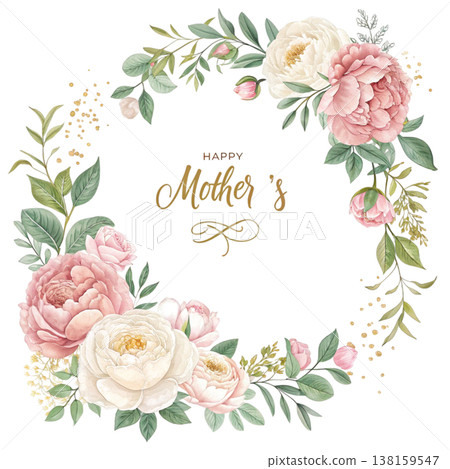 Floral frame Happy Mother Day Background 138159547