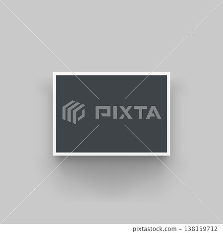a photo blank with shadow on grey a photo blank with shadow on grey 138159712