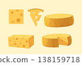 a cheese shapes set on light back 138159718
