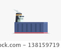 a cartoon cargo ship as a container 138159719