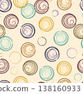 Abstract Colorful Brush Stroke Circle Pattern 138160933