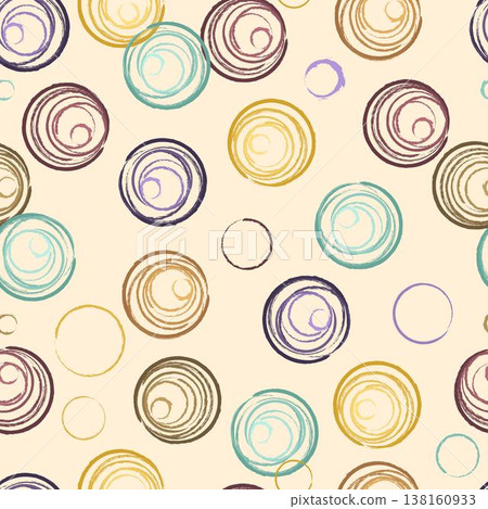 Abstract Colorful Brush Stroke Circle Pattern Abstract Colorful Brush Stroke Circle Pattern 138160933