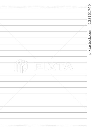 Dotted lines at the top and bottom. Suitable for notepads, loose-leaf paper, and notebooks. Straight lines. Dotted lines at the top and bottom. Suitable for notepads, loose-leaf paper, and notebooks. Straight lines. 138161749