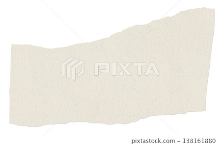 Ripped White Paper Isolated Clean Paper Piece Minimal Design Mockup Element 138161880