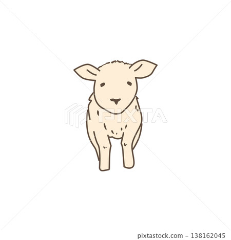 羔羊正面全身插圖 羔羊正面全身插圖 138162045