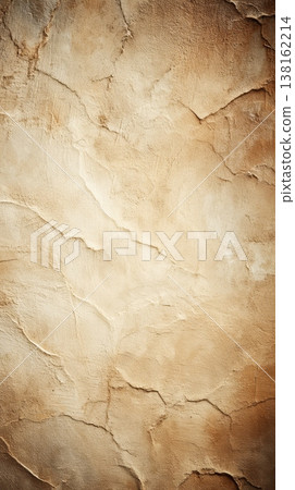 Aged beige plaster wall texture background with cracks and peeling paint for vintage poster banner and interior design mockup 138162214