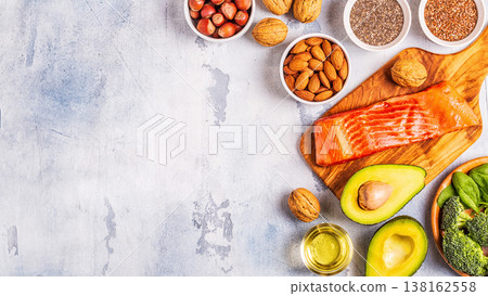 Animal and vegetable sources of omega-3 acids. 138162558