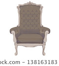 A beige antique chair that complements classic interiors. 138163183