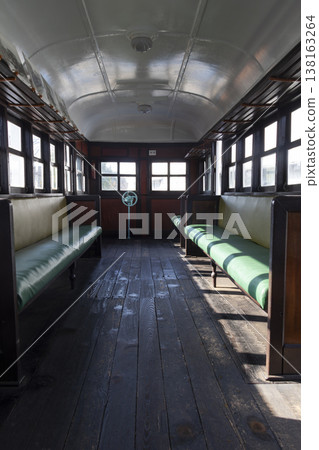 Inside the train of an old train Inside the train of an old train 138163264