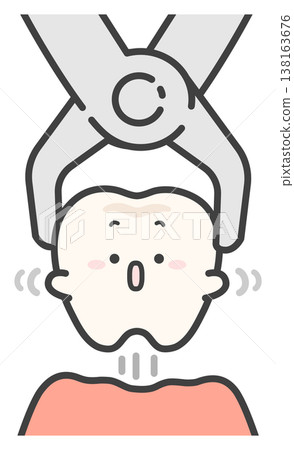 Illustration of tooth extraction, tooth extraction Illustration of tooth extraction, tooth extraction 138163676