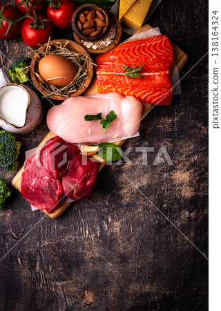Clean eating balanced protein healthy food. Clean eating balanced protein healthy food. 138164324