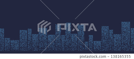 Abstract digital city skyline composed of binary code, technology and innovation themes. Abstract digital city skyline composed of binary code, technology and innovation themes. 138165355