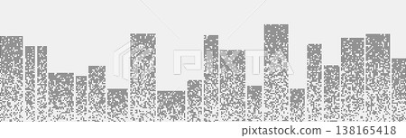 Modern skyline illustration featuring geometric skyscrapers, showcasing urban architecture and city living. Modern skyline illustration featuring geometric skyscrapers, showcasing urban architecture and city living. 138165418
