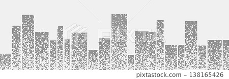 Modern city skyline with skyscrapers in abstract style Modern city skyline with skyscrapers in abstract style 138165426