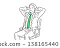 Businessman in a green tie: Hand on forehead 138165440