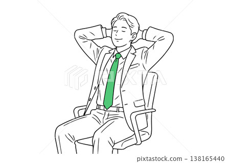 Businessman in a green tie: Hand on forehead 138165440