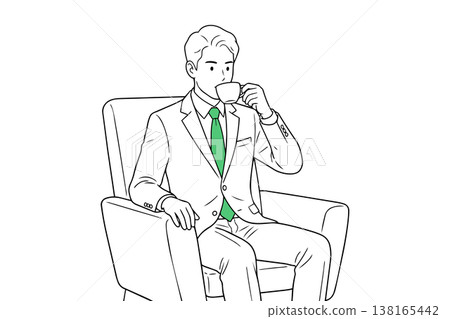 Businessman in a green tie: Hand on forehead 138165442