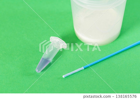 A medical swab for detecting infections that cause prostatitis and infertility. Copy space for text A medical swab for detecting infections that cause prostatitis and infertility. Copy space for text 138165576