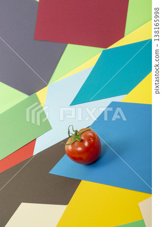 Abstract background of sheets of colored paper, for decoration, for text design, for template Abstract background of sheets of colored paper, for decoration, for text design, for template 138165998