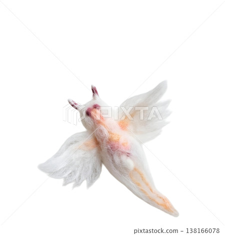 一幅以羊毛藝術風格繪製的海天使。 一幅以羊毛藝術風格繪製的海天使。 138166078