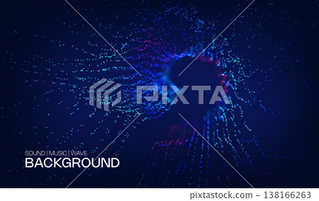 Abstract music digital design background with circle wave sound for audio concept. Neon light equalizer technology for beat flow radio. Voice blue color spiral pattern effect. Abstract music digital design background with circle wave sound for audio concept. Neon light equalizer technology for beat flow radio. Voice blue color spiral pattern effect. 138166263