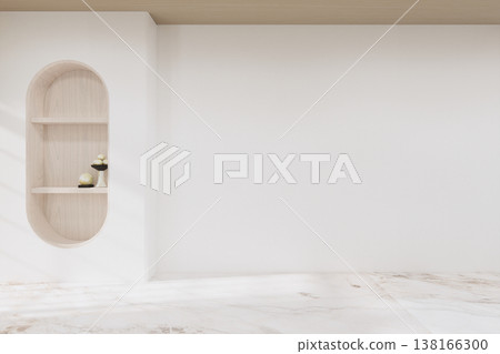Mock up interior room and wood white color wall background 3D illustration rendering Mock up interior room and wood white color wall background 3D illustration rendering 138166300