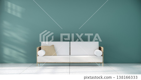 Mint concept mock up Living room modern japandi style with mini sofa and partition wall, room ties white floor, interior white tone.3D rendering Mint concept mock up Living room modern japandi style with mini sofa and partition wall, room ties white floor, interior white tone.3D rendering 138166333