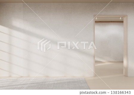 Mock up interior room and wood white color wall background 3D illustration rendering Mock up interior room and wood white color wall background 3D illustration rendering 138166343