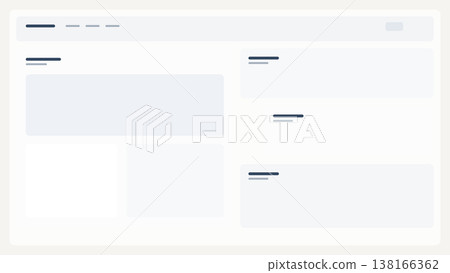 Asymmetric dashboard interface with mixed content panels and large central graph block in modern UI layout design for creative analytics web application concept 138166362